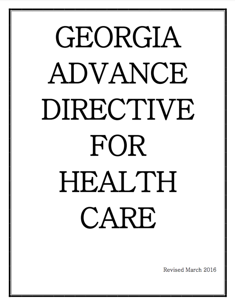 GA Advance Directive for Healthcare